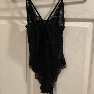 Black Lace Bodysuit Top